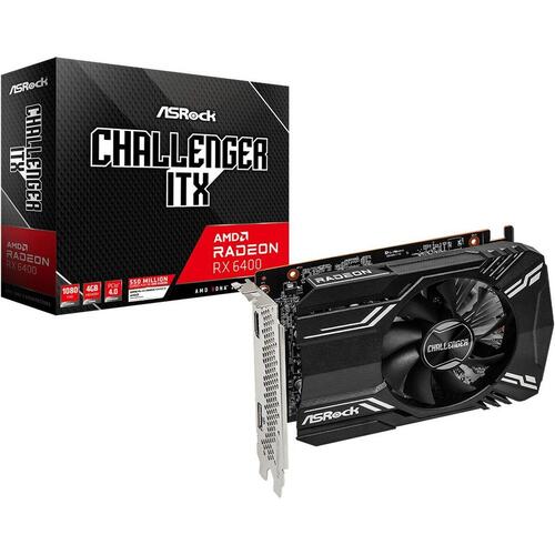 Grafikkort ASRock RX6400 CLI 4G AMD Radeon RX 6400 GDDR6 4 GB