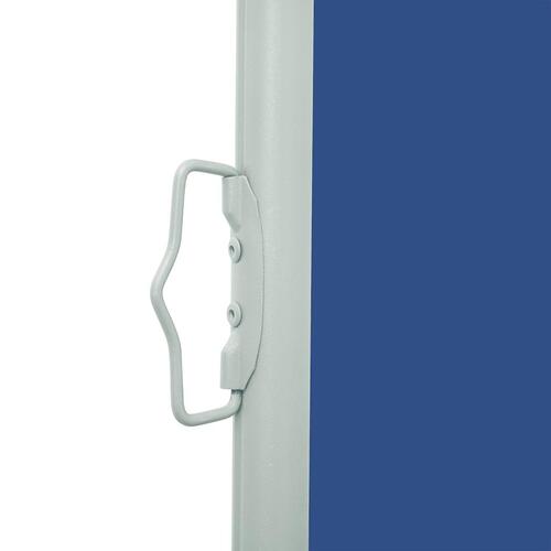 Sammenrullelig sidemarkise til terrassen 117x500 cm blå