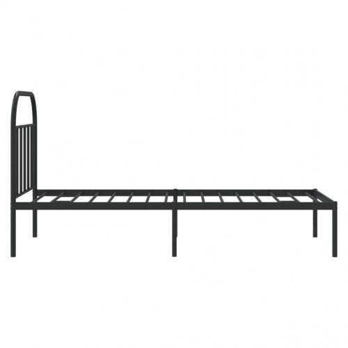 Sengeramme med sengegavl 90 x 200 cm - sort