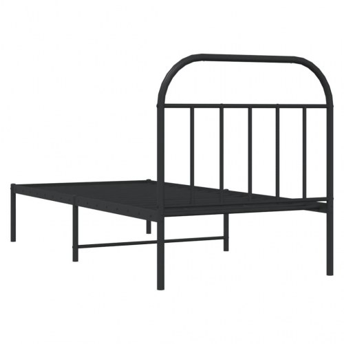 Sengeramme med sengegavl 90 x 200 cm - sort