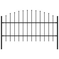 Havehegn med spydtop (0,75-1) x 1,7 m stål sort