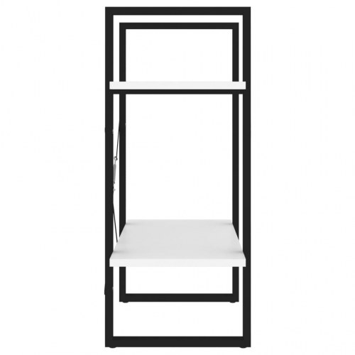 Bogreol med 2 hylder 60x30x70 cm konstrueret træ hvid