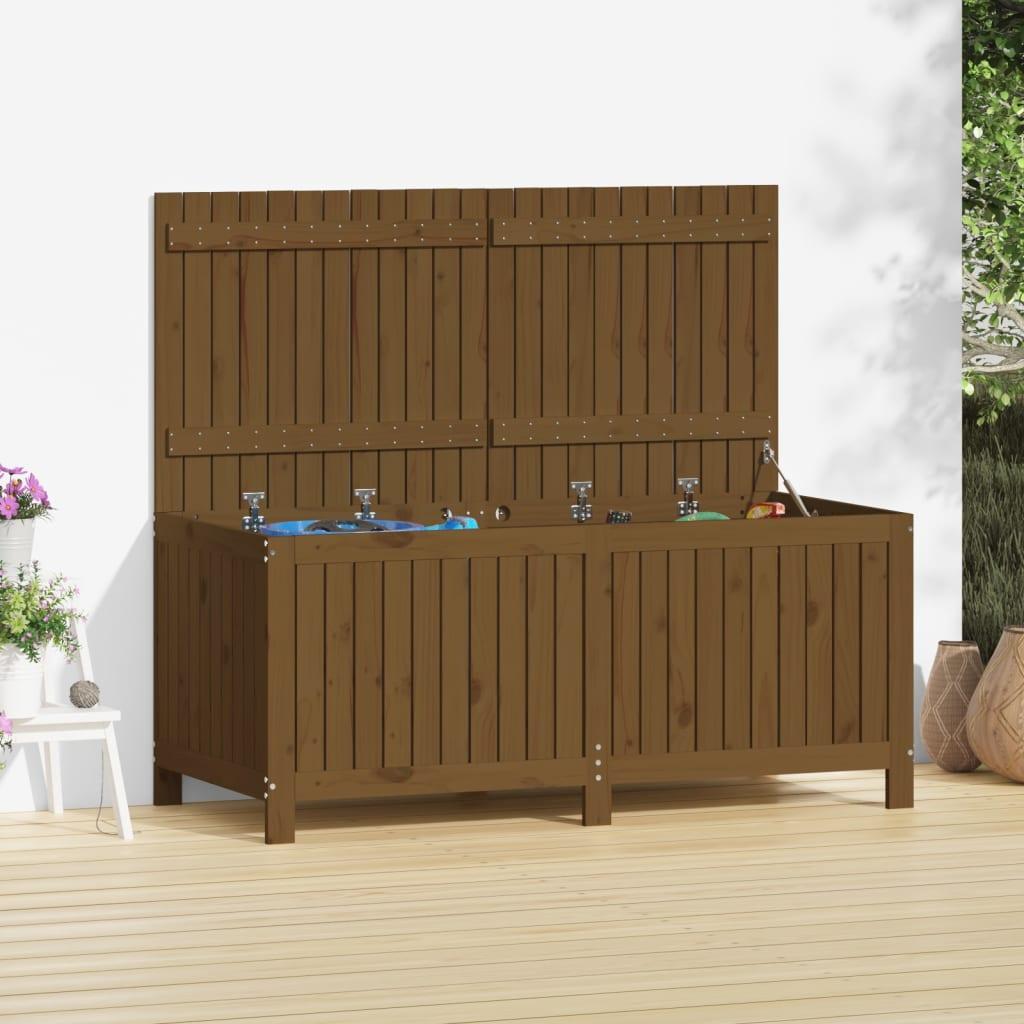 Havekasse 147x68x64 cm massivt fyrretræ gyldenbrun