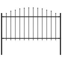 Havehegn med spydtop (1,25-1,5) x 1,7 m stål sort