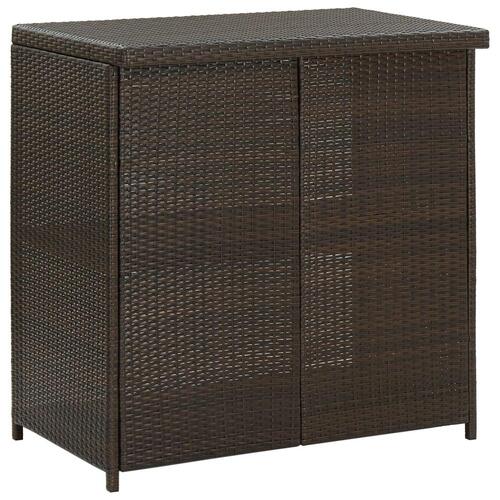 Barsæt 3 dele polyrattan brun