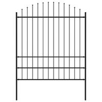 Havehegn med spydtop (1,75-2) x 1,7 m stål sort