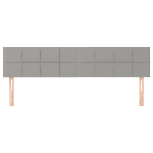 Sengegavl 180 x 5 x 78/88 cm i stof - lysegrå