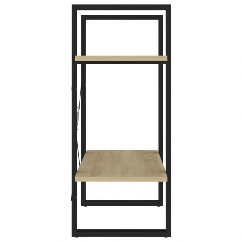 Bogreol med 2 hylder 60×30×70 cm i sonoma-eg - industrielt reolsystem