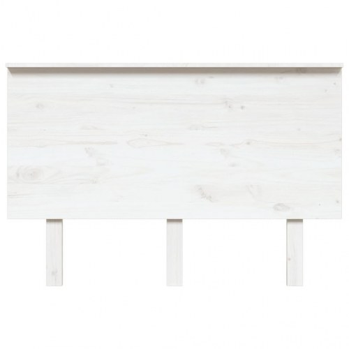 Sengegærde i massivt fyrretræ 124 x 6 x 82,5 cm - hvid