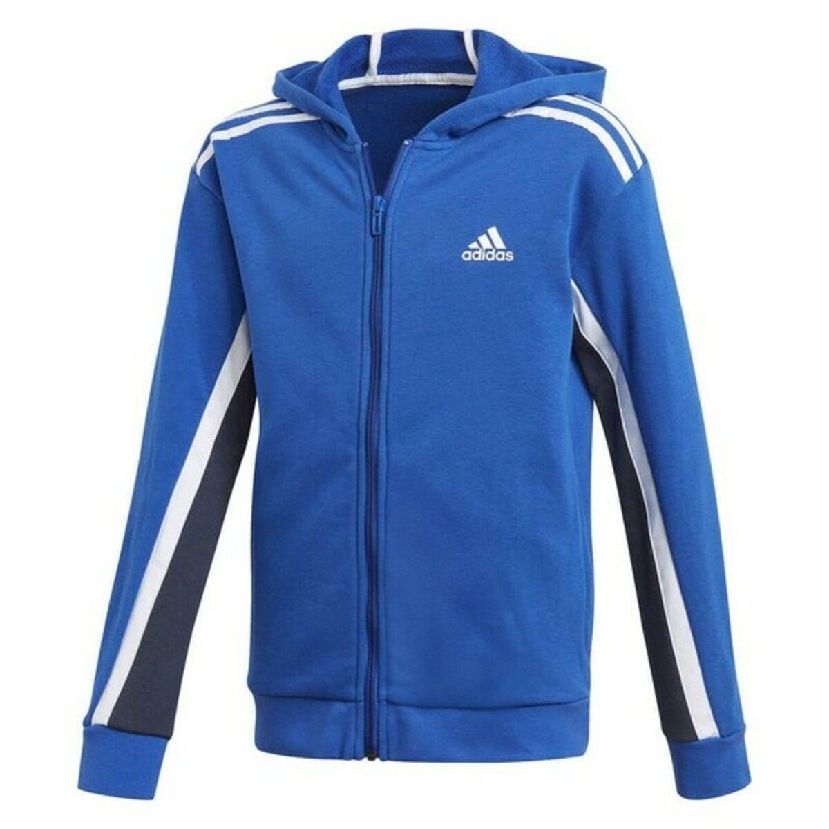 Hættetrøje til Børn Adidas B BOLD FZ HD - Blå - XS