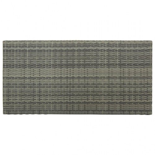Barbord med opbevaringsstativ 120×60×110 cm i grå polyrattan
