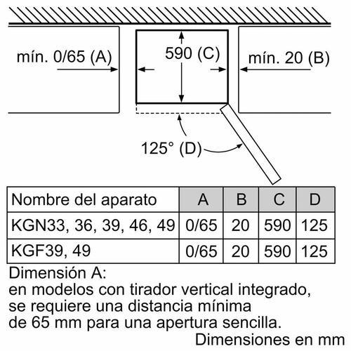 Kombineret køleskab BOSCH FRIGORIFICO BOSCH COMBI 186 x 60 A++ BLA Hvid (186 x 60 cm)