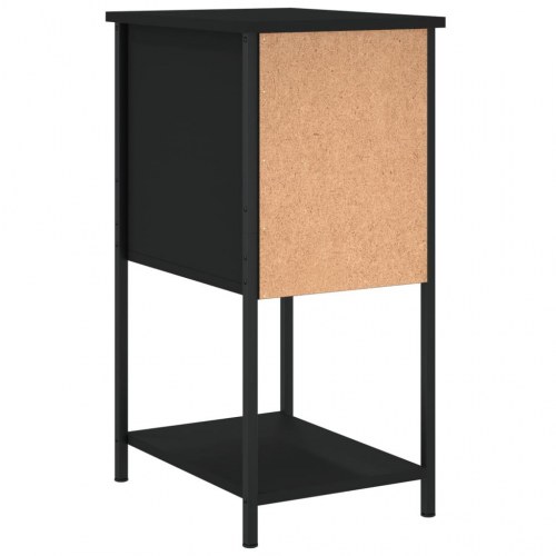 Sengeborde 2 stk. - 32 × 42 × 70 cm i sort konstrueret træ