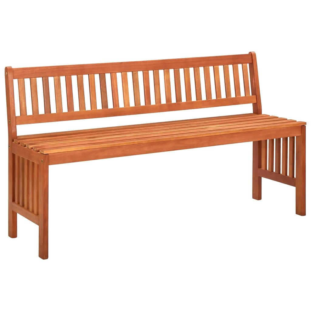 Havebænk 137 cm massivt eukalyptustræ