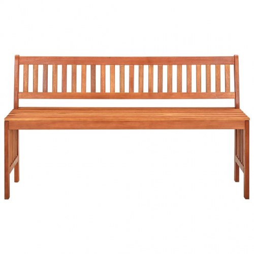 Havebænk 137 cm massivt eukalyptustræ