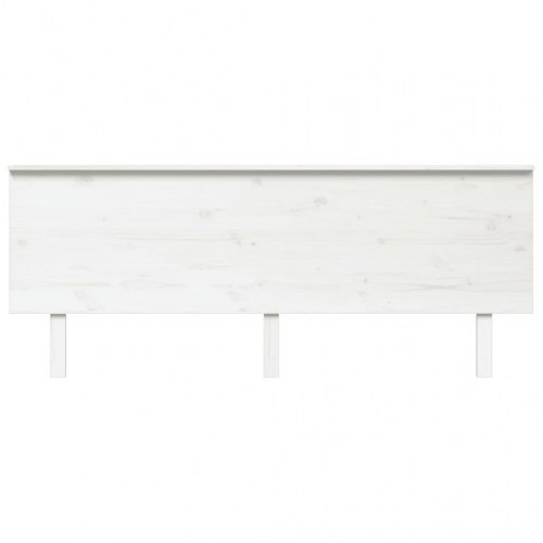 Sengegærde 204x6x82,5 cm massivt fyrretræ hvid