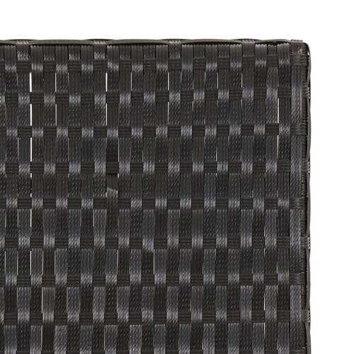 Foldbart bord 45x35x32 cm polyrattan sort