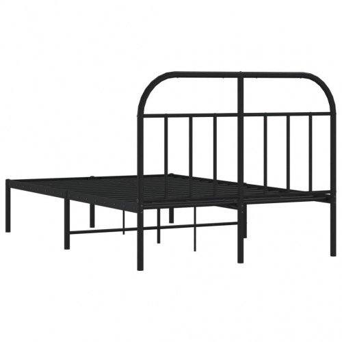 Sengeramme med sengegavl 120 x 200 cm - sort