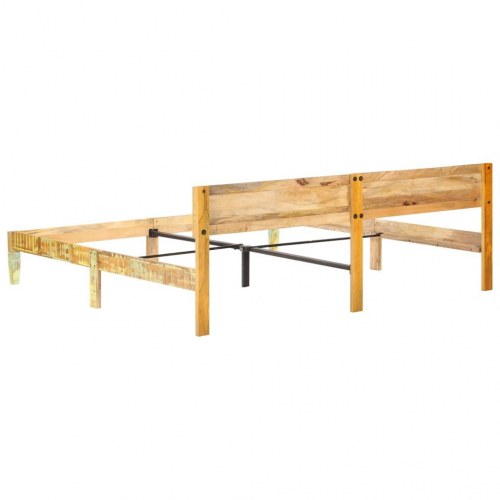 Sengeramme 200 x 200 cm i massivt genbrugstræ