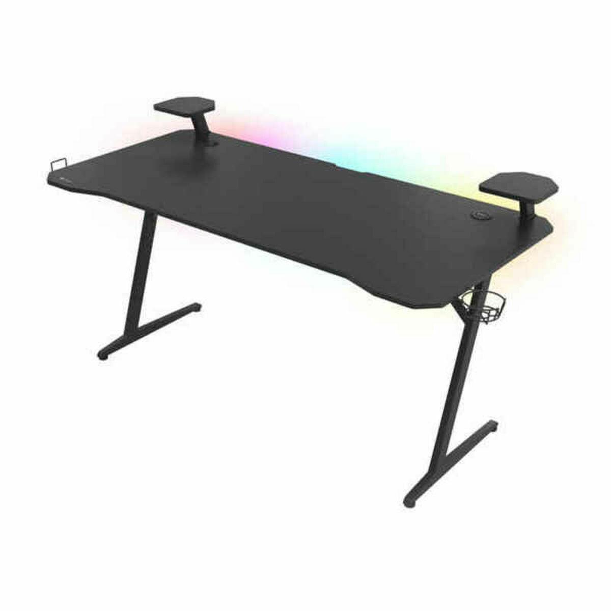 Skrivebord Gaming Genesis Nds 1732 Sort Stål Træ Mdf