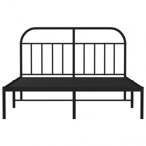 Sengeramme med sengegavl 140 x 190 cm - sort