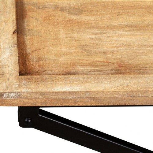 Konsolbord i massivt mangotræ - 130 × 40 × 80 cm, industrielt design