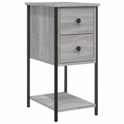 Sengeborde 2 stk. - 32×42×70 cm i konstrueret træ, grå sonoma-eg
