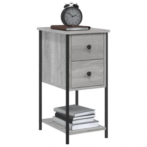 Sengeborde 2 stk. - 32×42×70 cm i konstrueret træ, grå sonoma-eg