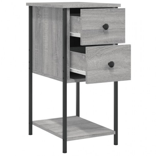 Sengeborde 2 stk. - 32×42×70 cm i konstrueret træ, grå sonoma-eg