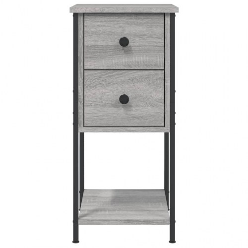 Sengeborde 2 stk. - 32×42×70 cm i konstrueret træ, grå sonoma-eg