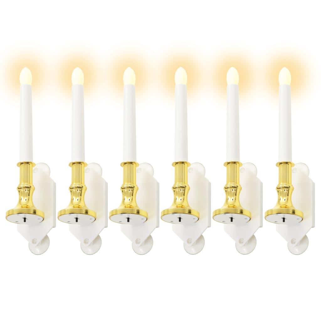 Soldrevne Led Stearinlys 6 Stk. Varmt Hvidt Lys