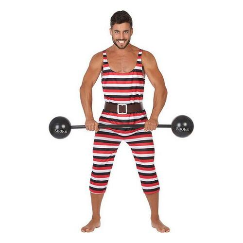 Kostume til voksne Multifarvet Muskelbundt mand Cirkus (2 Dele) XL