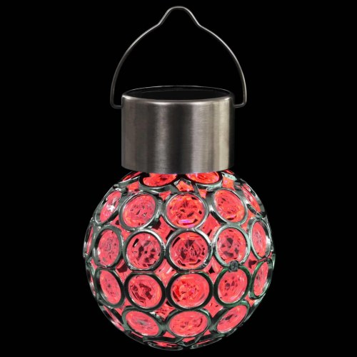 Hængende LED-solcellelamper 8 stk. RGB-farver