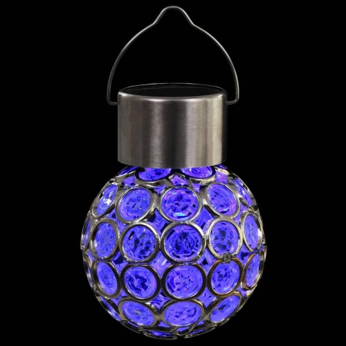 Hængende LED-solcellelamper 8 stk. RGB-farver