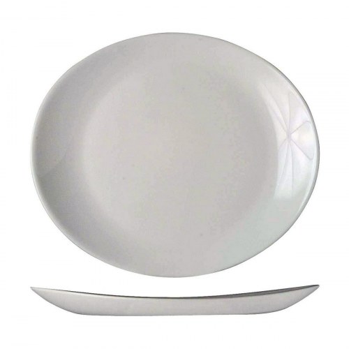 Arcoroc Restaurant flad tallerken 30 × 26 cm - hvid glas (6 stk.)