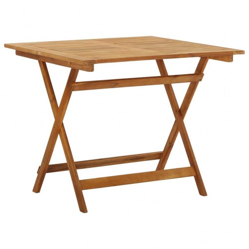 Foldbart havebord i massivt akacietræ - 90 × 90 × 75 cm