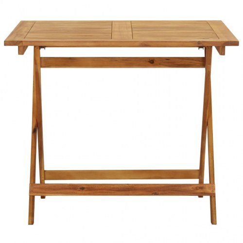 Foldbart havebord i massivt akacietræ - 90 × 90 × 75 cm
