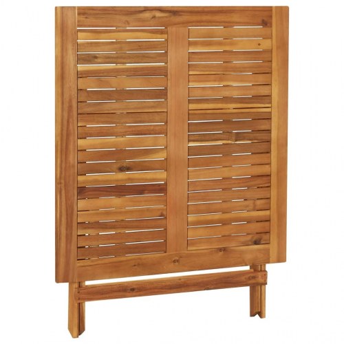 Foldbart havebord i massivt akacietræ - 90 × 90 × 75 cm