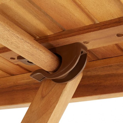 Foldbart havebord i massivt akacietræ - 90 × 90 × 75 cm