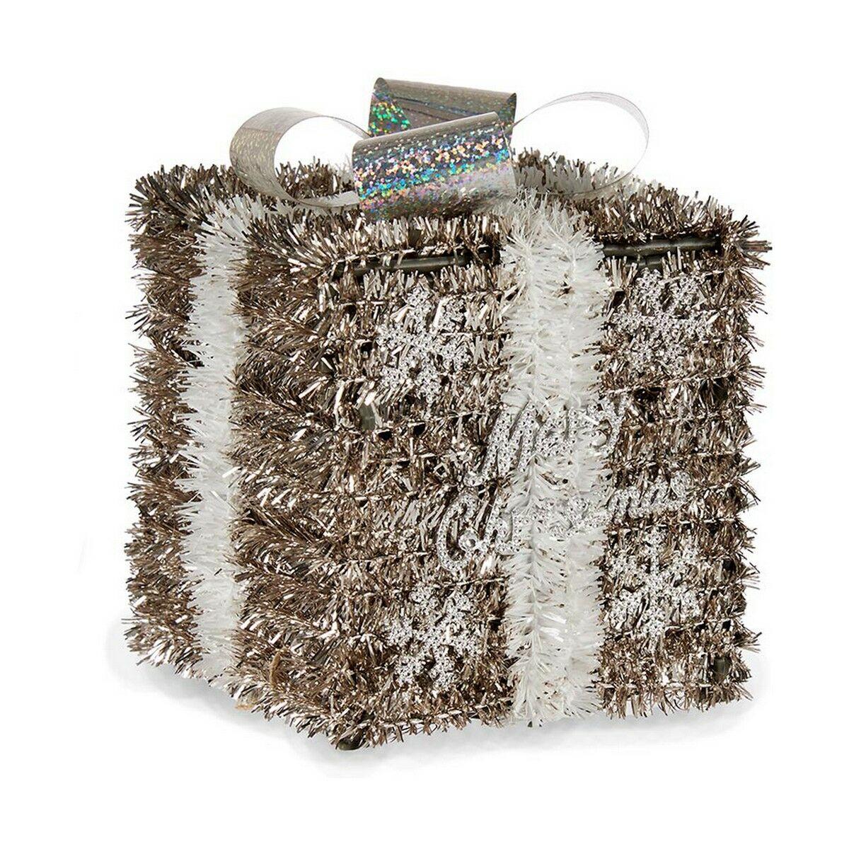 Gaveæske champagne Sølvfarvet Gylden Hvid Plastik polypropylen 13 x 17 x 13 cm