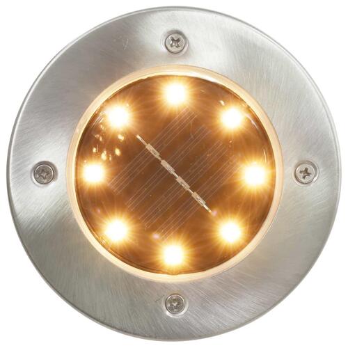 Soldrevne LED-nedgravningsspots 8 stk. varmt hvidt lys