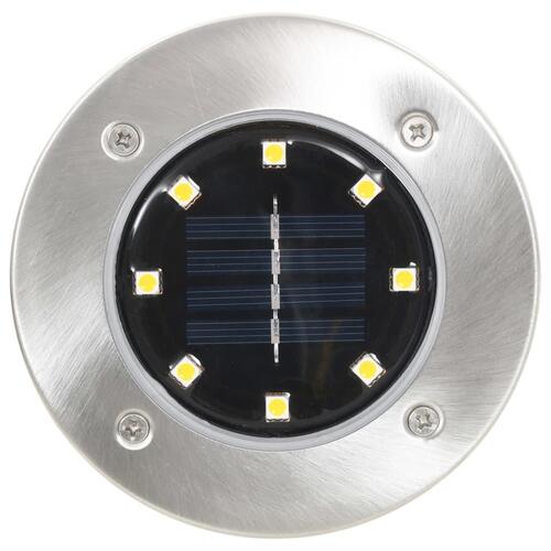 Soldrevne LED-nedgravningsspots 8 stk. varmt hvidt lys