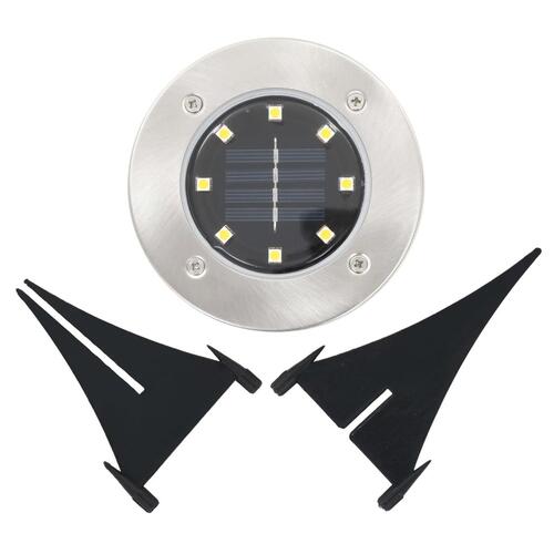 Soldrevne LED-nedgravningsspots 8 stk. varmt hvidt lys