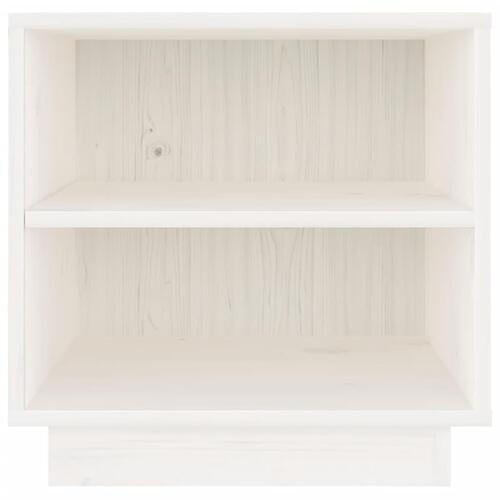 Sengeborde 2 stk. 40x34x40 cm massivt fyrretræ hvid