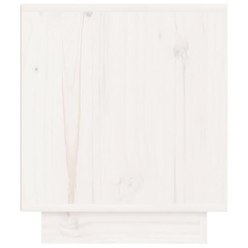 Sengeborde 2 stk. 40x34x40 cm massivt fyrretræ hvid