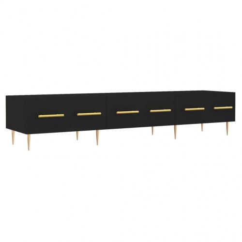 Tv-bord 150x36x30 cm konstrueret træ sort