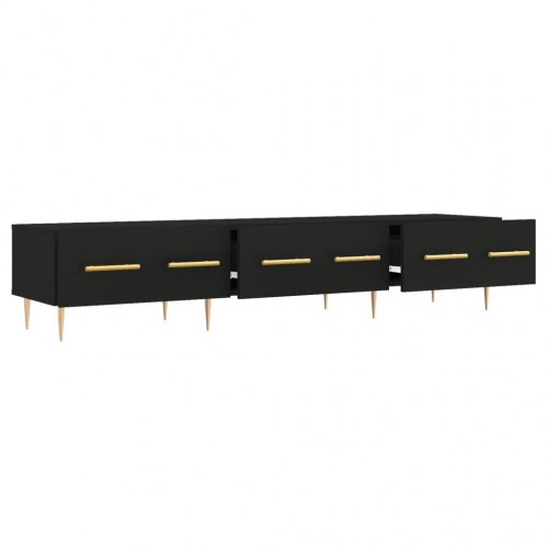 Tv-bord 150x36x30 cm konstrueret træ sort