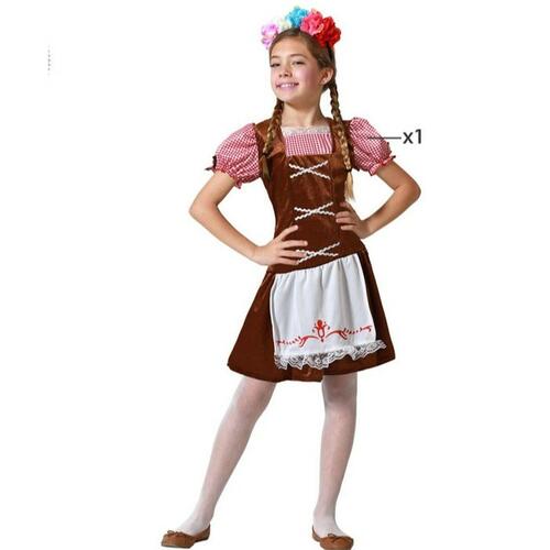 Børnekostume Brun Tysk kvindelig tjener 10-12 år