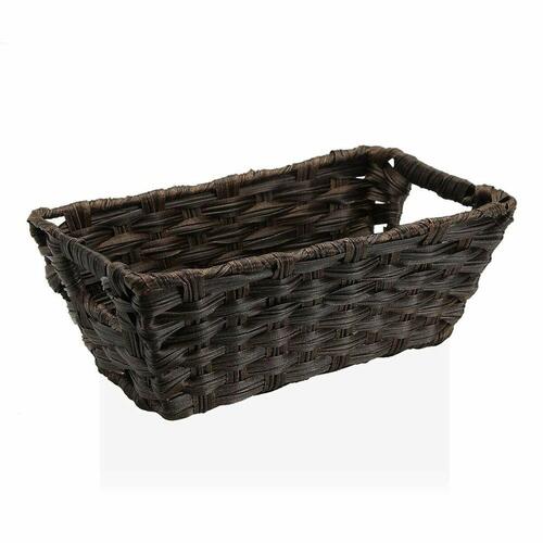 Kurv Versa Med håndtag Mørkebrun Polyetylen Plastik 17 x 11,5 x 29 cm