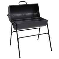 Tøndegrill med 2 grillriste 80x95x90 cm stål sort
